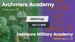 Matchup: Archmere Academy vs. Delaware Military Academy  2019