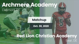 Matchup: Archmere Academy vs. Red Lion Christian Academy 2020