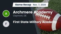Recap: Archmere Academy  vs. First State Military Academy 2020