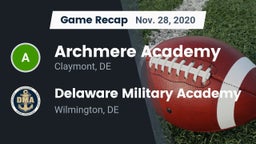 Recap: Archmere Academy  vs. Delaware Military Academy  2020