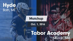 Matchup: Hyde  vs. Tabor Academy  2016