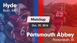 Matchup: Hyde  vs. Portsmouth Abbey  2016