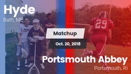 Matchup: Hyde  vs. Portsmouth Abbey  2018
