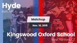 Matchup: Hyde  vs. Kingswood Oxford School 2018