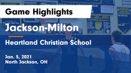 Jackson-Milton  vs Heartland Christian School Game Highlights - Jan. 5, 2021