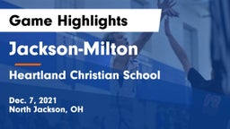 Jackson-Milton  vs Heartland Christian School Game Highlights - Dec. 7, 2021