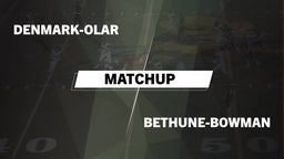 Matchup: Denmark-Olar High vs. Bethune-Bowman  2016