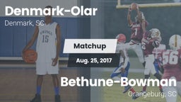 Matchup: Denmark-Olar High vs. Bethune-Bowman  2017