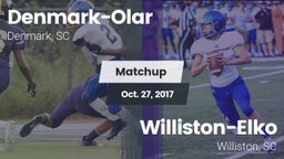 Matchup: Denmark-Olar High vs. Williston-Elko  2017