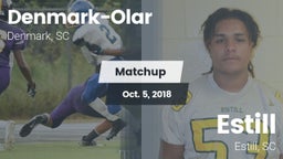 Matchup: Denmark-Olar High vs. Estill  2018
