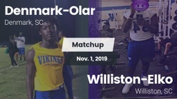 Matchup: Denmark-Olar High vs. Williston-Elko  2019