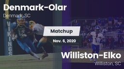 Matchup: Denmark-Olar High vs. Williston-Elko  2020