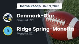 Recap: Denmark-Olar  vs. Ridge Spring-Monetta  2020