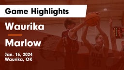 Waurika  vs Marlow  Game Highlights - Jan. 16, 2024