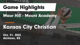 Maur Hill - Mount Academy  vs Kansas City Christian  Game Highlights - Oct. 21, 2023
