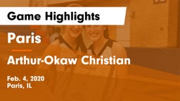 Paris  vs Arthur-Okaw Christian Game Highlights - Feb. 4, 2020