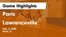 Paris  vs Lawrenceville  Game Highlights - Feb. 6, 2020