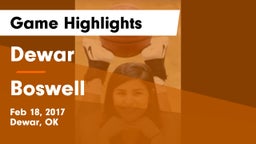 Dewar  vs Boswell Game Highlights - Feb 18, 2017
