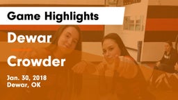 Dewar  vs Crowder   Game Highlights - Jan. 30, 2018