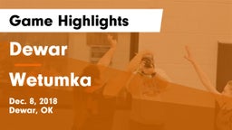 Dewar  vs Wetumka  Game Highlights - Dec. 8, 2018