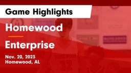 Homewood  vs Enterprise  Game Highlights - Nov. 20, 2023