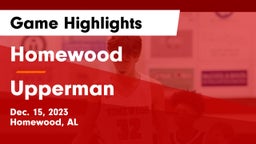 Homewood  vs Upperman  Game Highlights - Dec. 15, 2023