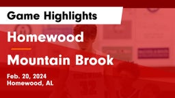 Homewood  vs Mountain Brook  Game Highlights - Feb. 20, 2024