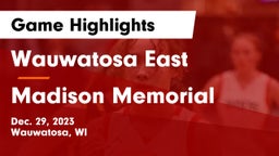 Wauwatosa East  vs Madison Memorial  Game Highlights - Dec. 29, 2023