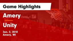 Amery  vs Unity  Game Highlights - Jan. 2, 2018