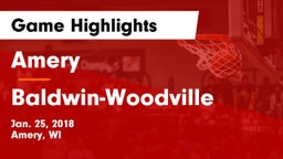 Amery  vs Baldwin-Woodville  Game Highlights - Jan. 25, 2018