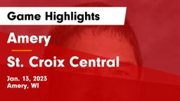 Amery  vs St. Croix Central  Game Highlights - Jan. 13, 2023