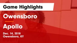 Owensboro  vs Apollo  Game Highlights - Dec. 14, 2018