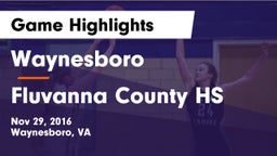 Waynesboro  vs Fluvanna County HS Game Highlights - Nov 29, 2016