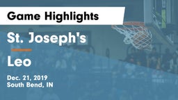 St. Joseph's  vs Leo  Game Highlights - Dec. 21, 2019