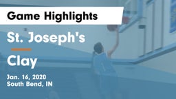 St. Joseph's  vs Clay  Game Highlights - Jan. 16, 2020