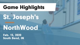 St. Joseph's  vs NorthWood  Game Highlights - Feb. 15, 2020