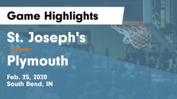 St. Joseph's  vs Plymouth  Game Highlights - Feb. 25, 2020