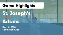 St. Joseph's  vs Adams  Game Highlights - Dec. 4, 2020