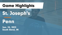 St. Joseph's  vs Penn  Game Highlights - Jan. 24, 2023
