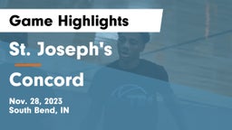 St. Joseph's  vs Concord  Game Highlights - Nov. 28, 2023