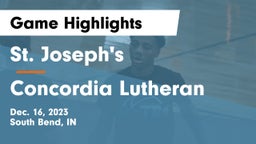 St. Joseph's  vs Concordia Lutheran  Game Highlights - Dec. 16, 2023