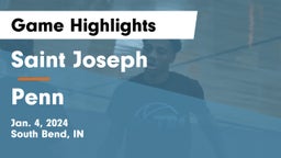 Saint Joseph  vs Penn  Game Highlights - Jan. 4, 2024