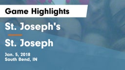 St. Joseph's  vs St. Joseph  Game Highlights - Jan. 5, 2018