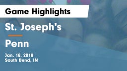 St. Joseph's  vs Penn  Game Highlights - Jan. 18, 2018