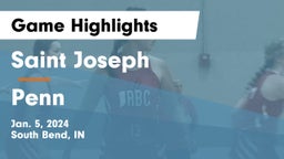 Saint Joseph  vs Penn  Game Highlights - Jan. 5, 2024
