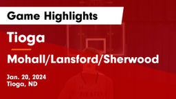 Tioga  vs Mohall/Lansford/Sherwood  Game Highlights - Jan. 20, 2024