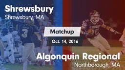Matchup: Shrewsbury High vs. Algonquin Regional  2016