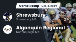 Recap: Shrewsbury  vs. Algonquin Regional  2019