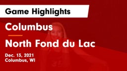 Columbus  vs North Fond du Lac  Game Highlights - Dec. 13, 2021