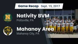 Recap: Nativity BVM  vs. Mahanoy Area  2017